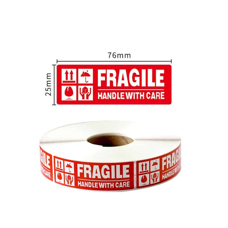 ระวังแตก Fragile Sticker ภาษาอังกฤษ สติ๊กเกอร์ ห้ามโยน